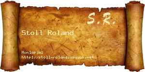 Stoll Roland névjegykártya